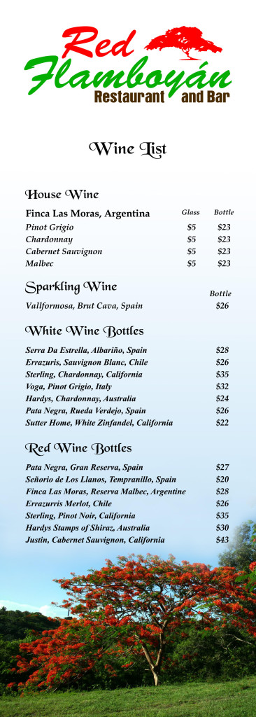 wine menu